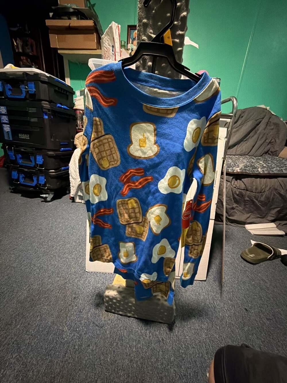 C0077 Wonder Nation Boys Breakfast Print Snug Fit 2-Piece Sleep Set Size 10